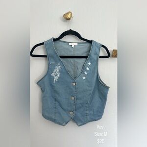 Western embroidered vest